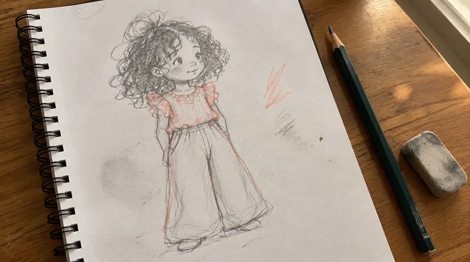 Pencil sketch of Mimi
